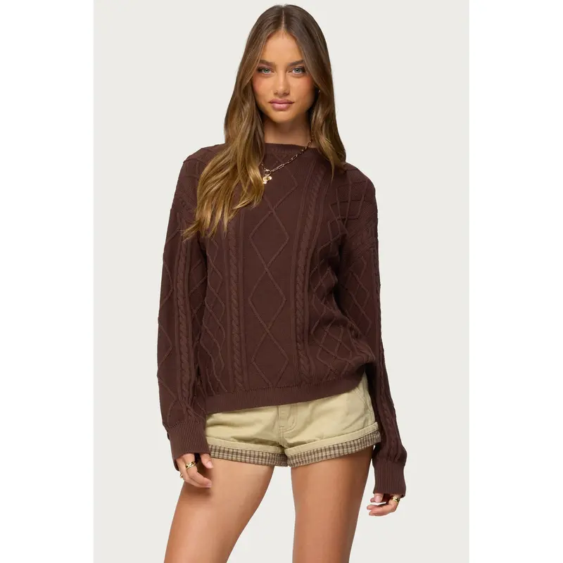 Jessy Cable Knit Oversized Sweater