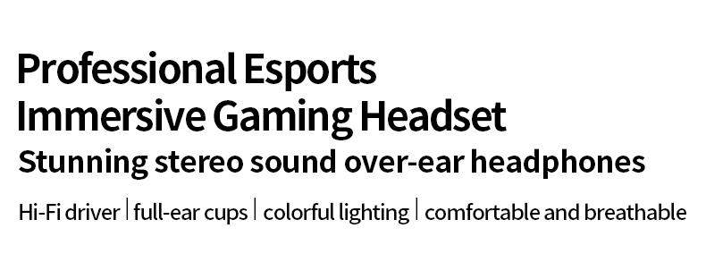 Stereo gaming headphones for PS4, PC, Xbox One, PS5 game console, PC and laptop, headphones with microphone, LED lights, 7.1 surround stereo, wired headphones, RGB lighting, USB-A, high-resolution studio monitoring/mixing/DJ stereo headphones