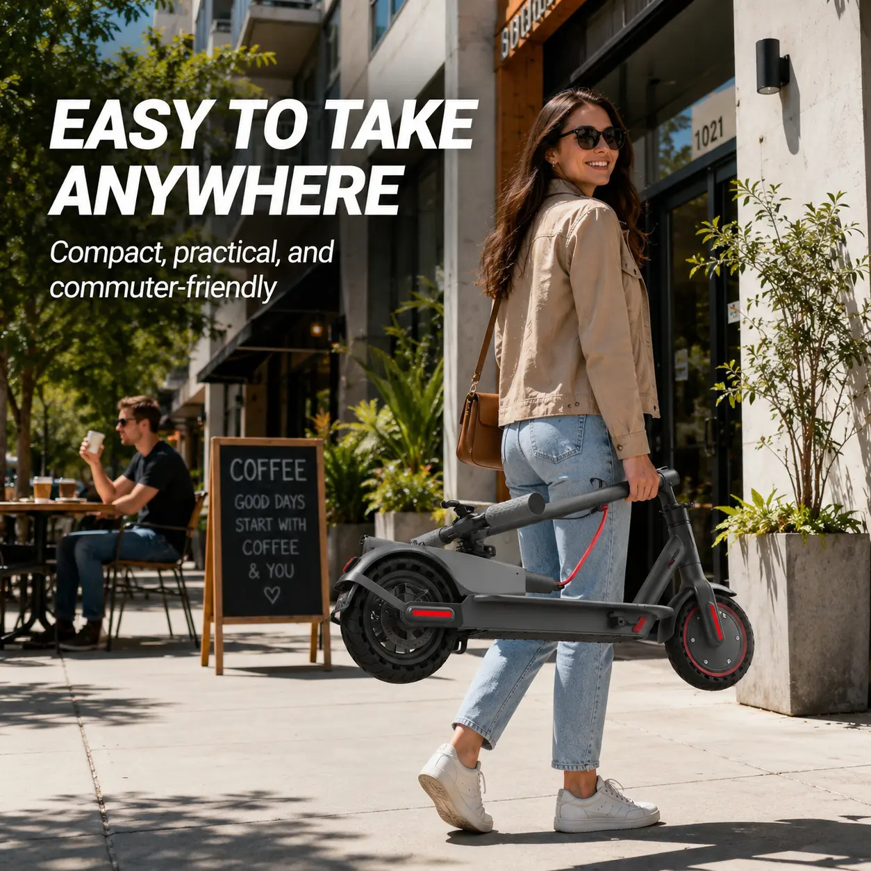 SummerWins ESBS Adult Foldable E-Scooter | 750W Peak Motor, 22MPH Top Speed, 10.5Ah/22.5Ah Dual Batteries, 20-60 Mile Range, IP64 Waterproof, Smart APP & Dual Brake