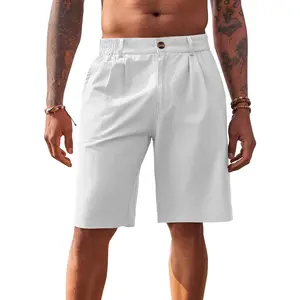 Mens Golf Shorts Flat Front Chino Casual Cotton Dress Work Shorts for Men
