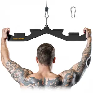 LAT Pull Down Bar with 6 Ergonomic Handles, Neutral Grip LAT Pulldown Attachments for Whole Back Training, Wide Grip LAT Pulldown Bars for Home Gym Cable