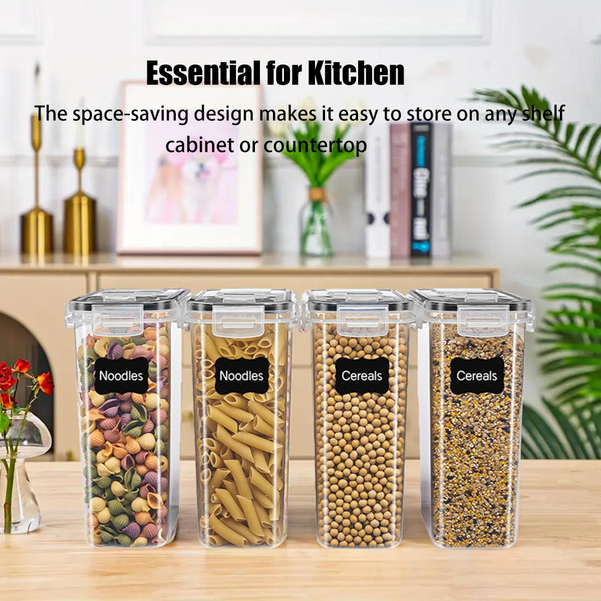 Mothers Day Gift Moisture Proof Transparent Plastic Storage Box with Holes Airtight Grain Containers Dispenser Rice Bucket Dog Food Bin Food Grade for Kitchen Organization
