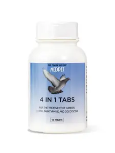 4 in 1 Tablets Medpet 100 Tabs for Pigeons and Birds