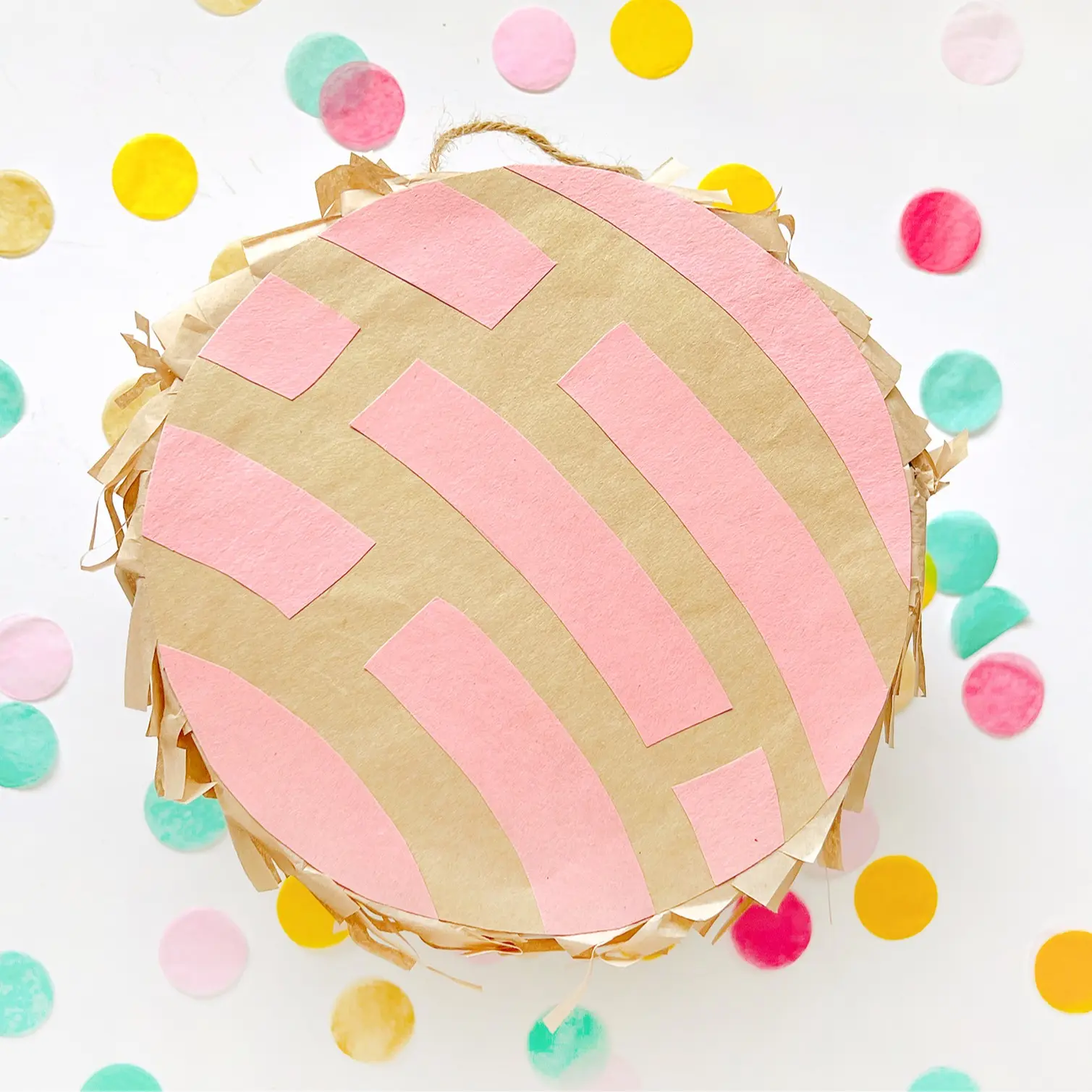 Pink Concha Mini Piñata | Pan Dulce Gift Party Favor | Cute Handmade Birthday Fun Ornaments Decor