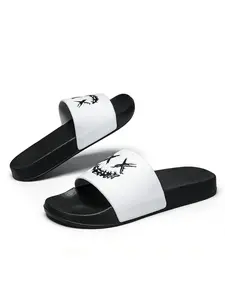 Men's Graffiti Anti-Odor Colorblock Soft Comfortable Slip-On Sandals, Korean Style Outdoor Non-Slip Cool Slippers Footwear