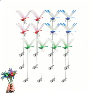 12PCS Pack Dragon flies Decorative Clips-Chemical-Free Pest Control for Plants Hats & Outdoor Spaces, Hang these dragonflies  clips  instant pest control .