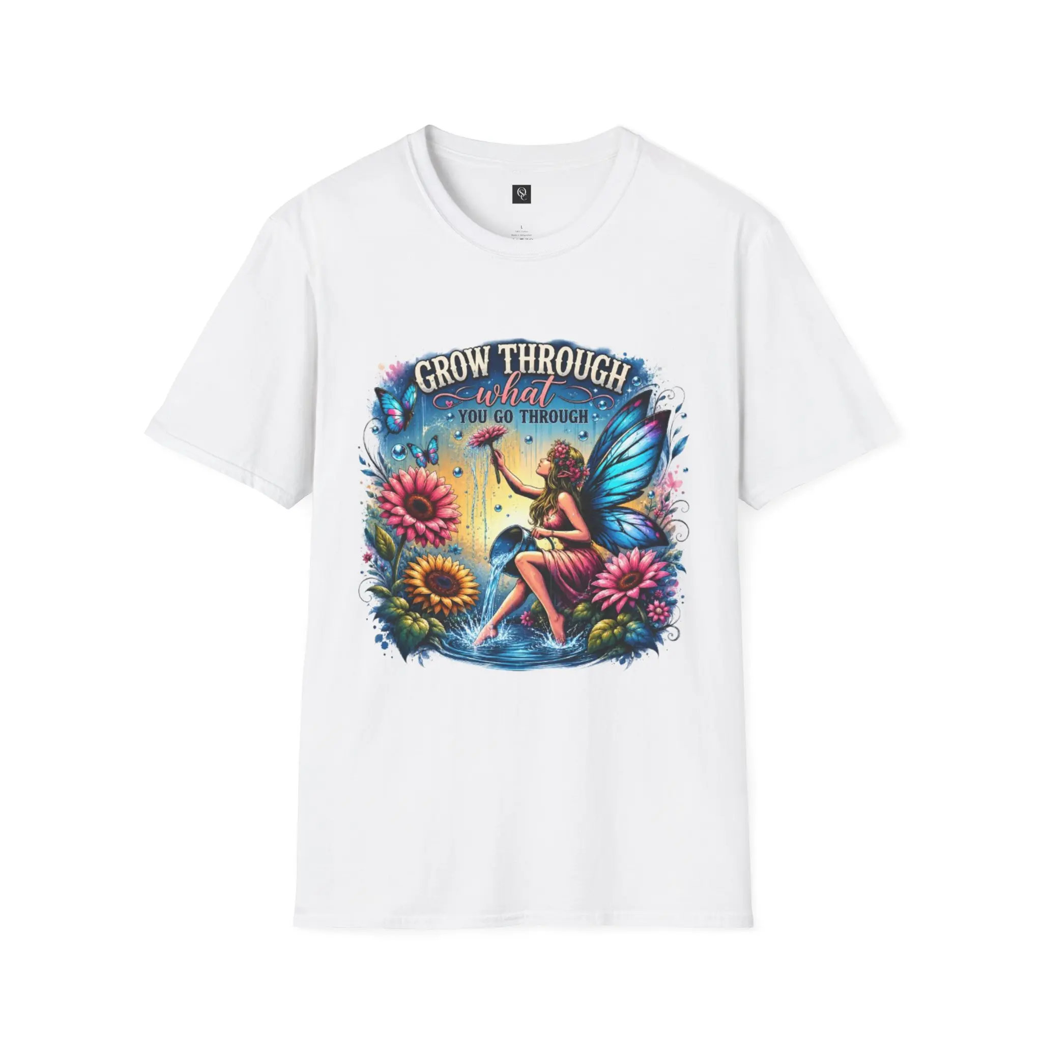 Women's Graphic T-Shirt-Grow Through What You Go Through T-Shirt | Soft Cotton Crew Neck Casual Tee