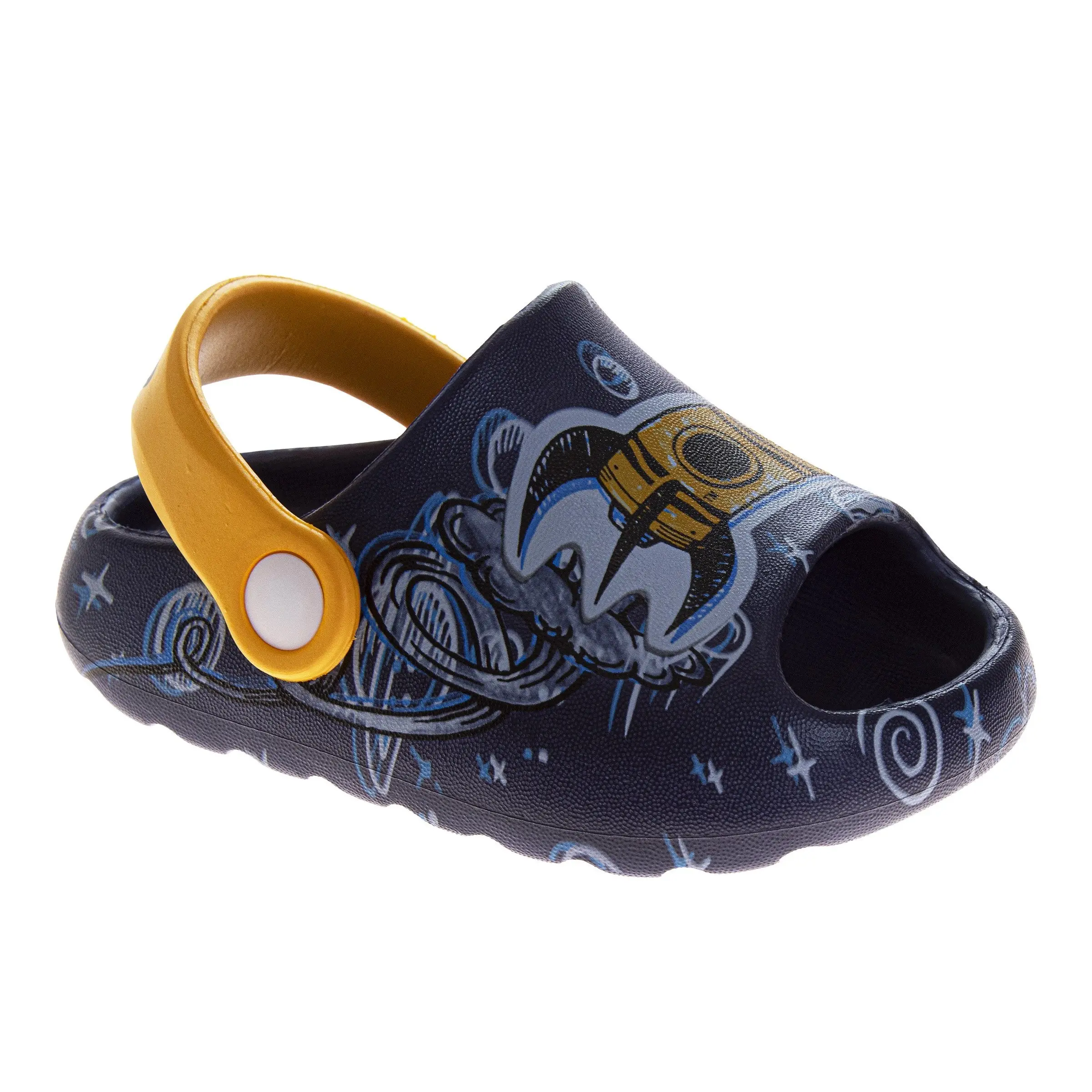 Crayola Kids Cartoon Graphic Clogs - Ankle Strap, Adjustable Heel Strap, Bright Lights, Water Resistant, Lightweight Slip-On Casual Toddler Footwear, Colorful, Creative Graphics, Easy Slip-On Style, Casual Wear, Eva Rubber