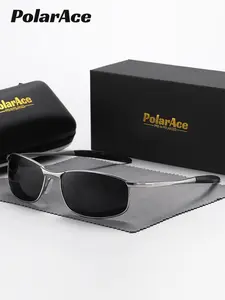 Polarized Square Frame Sunglasses with Storage Case, 1 Pair Trendy Casual Sunglasses for Everyday Use, Fashion Accessories for Outdoor Activities