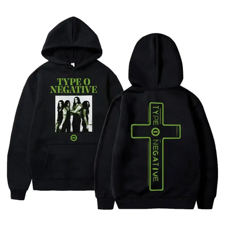 Rock Band Type O Negative Double Sided Print Hoodie Men Women Vintage Gothic Sweatshirt Men's Fleece Cotton Hoodies