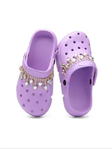 Women's Fashionable Rhinestone Decorated Slides, Glitter Clog, Casual Comfortable Non-slip Beach Shoes, Breathable Comfortable Shoes for Indoor & Outdoor Wear, Girl