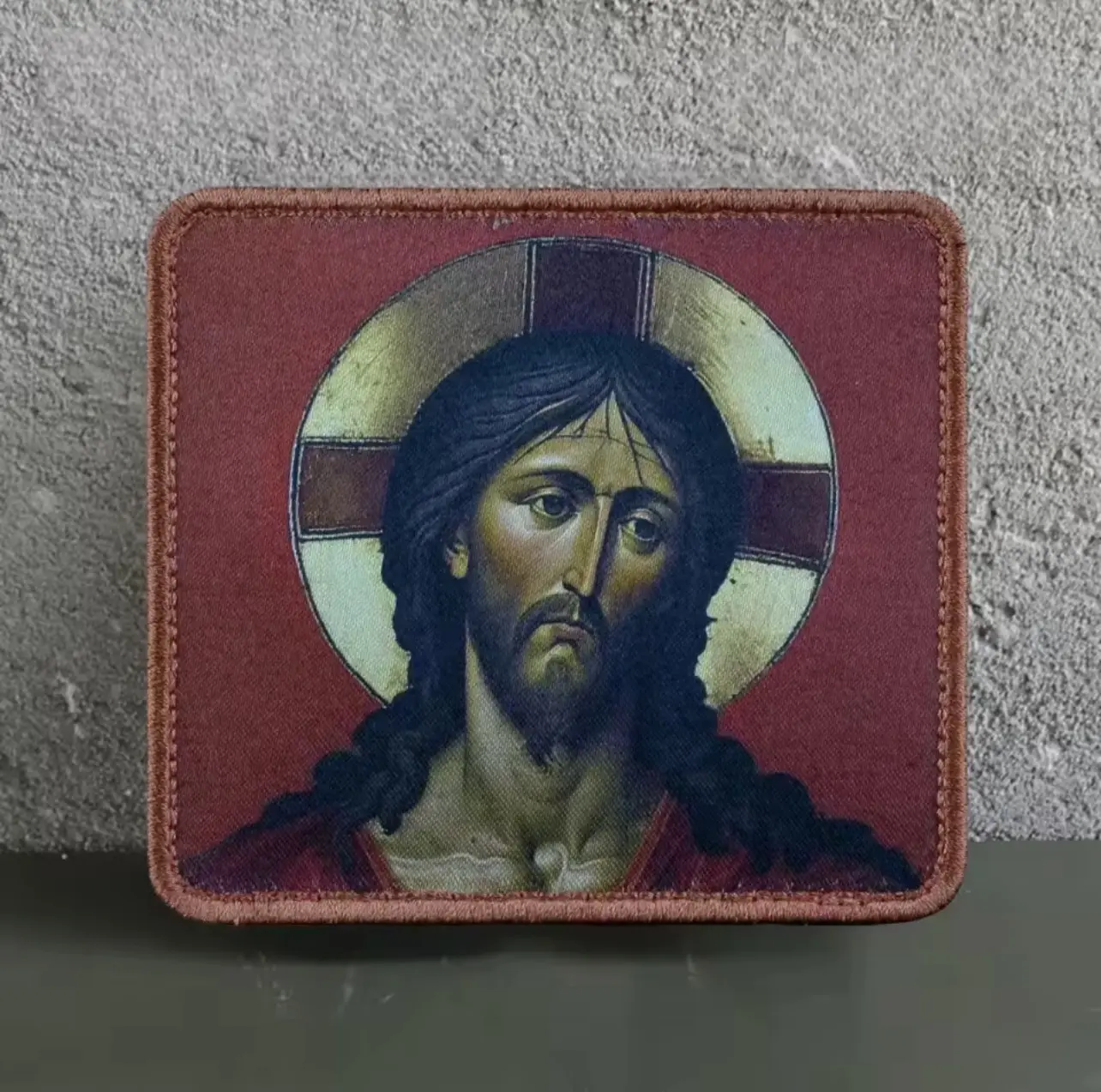 Christ The Redeemer Tactical Patch Military Morale Badge Jesus Printed Hook Loop Backpack Clothing Decoration Sticker Armband