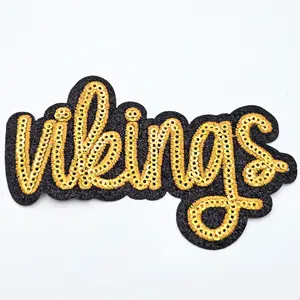 Vikings Gold Sequin HAT/POCKET Patch