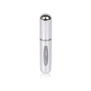 Portable Compact Refillable Perfume Spray Bottle, 5ML Mini Travel Mist Sprayer, Leak-Proof Aluminum Unisex Scent Dispenser