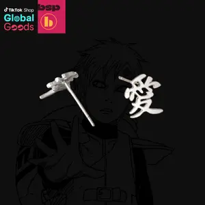 Gaara Naruto Earring - Anime Inspired Jewelry for Fans of Naruto Series