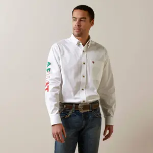 Ariat Team Logo Twill Shirt - White Mexico