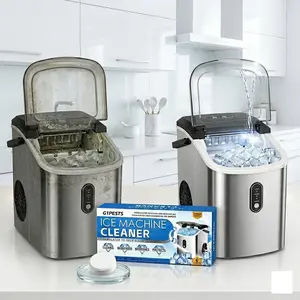 Ice Machine Cleaner Maker Descaler - 24 ACTIVE Clean Tablets Compatible with Frigidaire, Opal, GE Profile, Kitchenaid, Nickel Safe Scale Remover for Countertop, Nugget Ice Makers Bulk 1 Year Supply