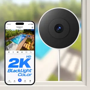 4MP Window Camera with Full-Color Night Vision 4mm Blacklight Lens AI Motion Detection Two-Way Audio Dual-Band WiFi for Home Office Monitoring