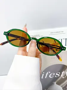 New Oval Fashion Glasses, Simple Versatile Design, Trendy Color Matching, Unisex Daily Wear Decorative Eyewear for Men and Women, Trending Glasses