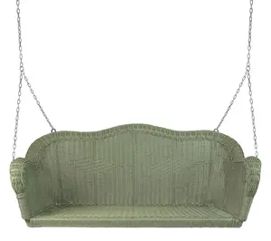 Northlight Hand Woven Resin Wicker Porch Swing with Chain