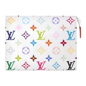 Louis Vuitton x Takashi Murakami Monogram Multicolore Toiletry Bag, Women’s Medium White