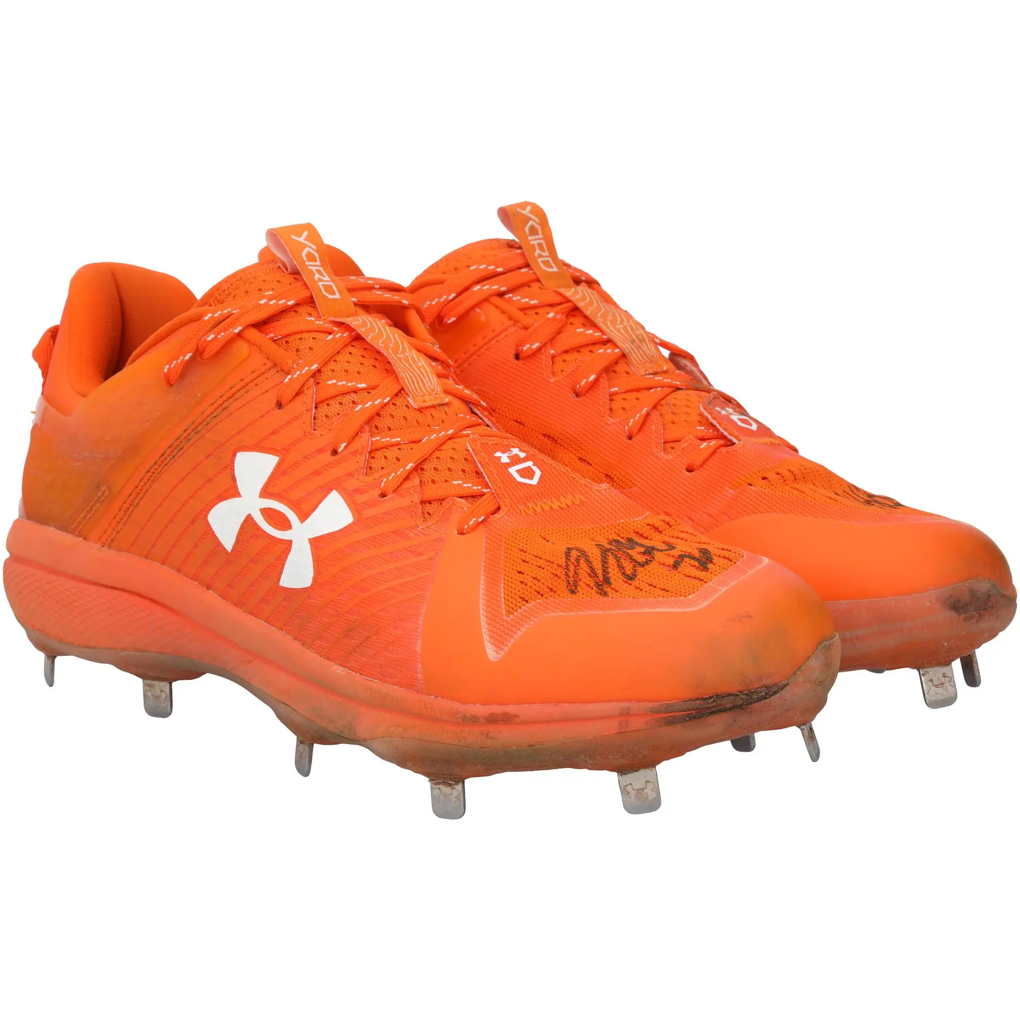 Kerry Carpenter Detroit Tigers Autographed Game-Used Orange Under Armour Cleats from the 2024 MLB Season - RG13320829-30 - Fanatics Authentic Certified