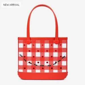 Bogg Bag - Red, White, & Plaid