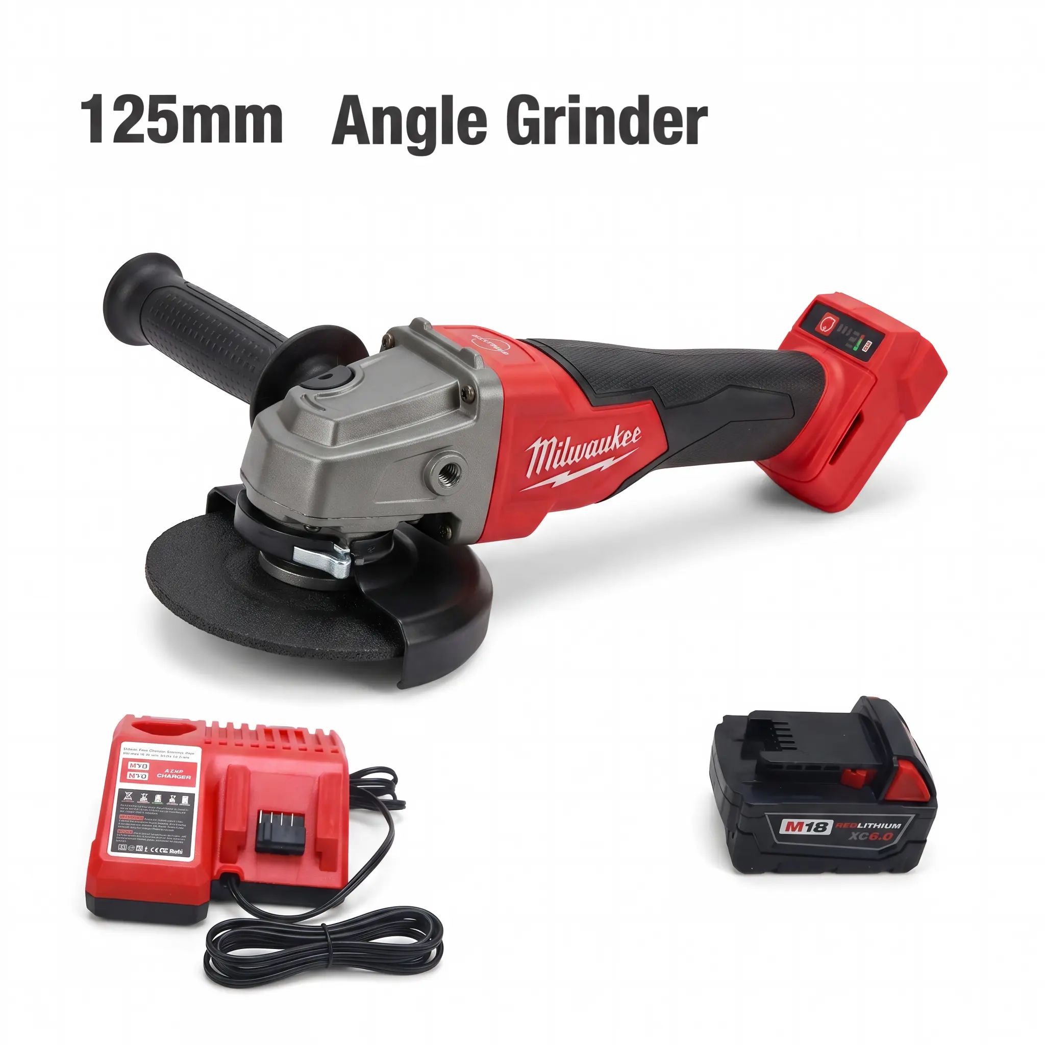 Milwaukee 125mm Brushless Angle Grinder M10/M14 Spindle 9500RPM for Metal Cutting and Grinding high cordless torque battery kit strong magnetic screw ring machinery repair homedecor auto switch square drive impact wrench unique gift