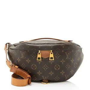 Pre-owned Louis Vuitton Leather Belt Bags Monogram Canvas Bumbag
