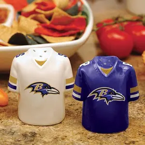Football Fan Shop Gameday Ceramic Salt and Pepper Shakers - Baltimore Ravens