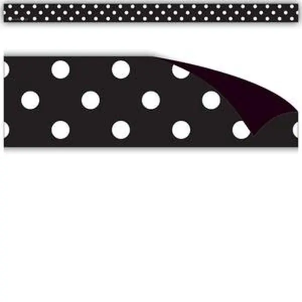 Black Polka Dots Magnetic Strips Black Polka Dots Magnetic Strips