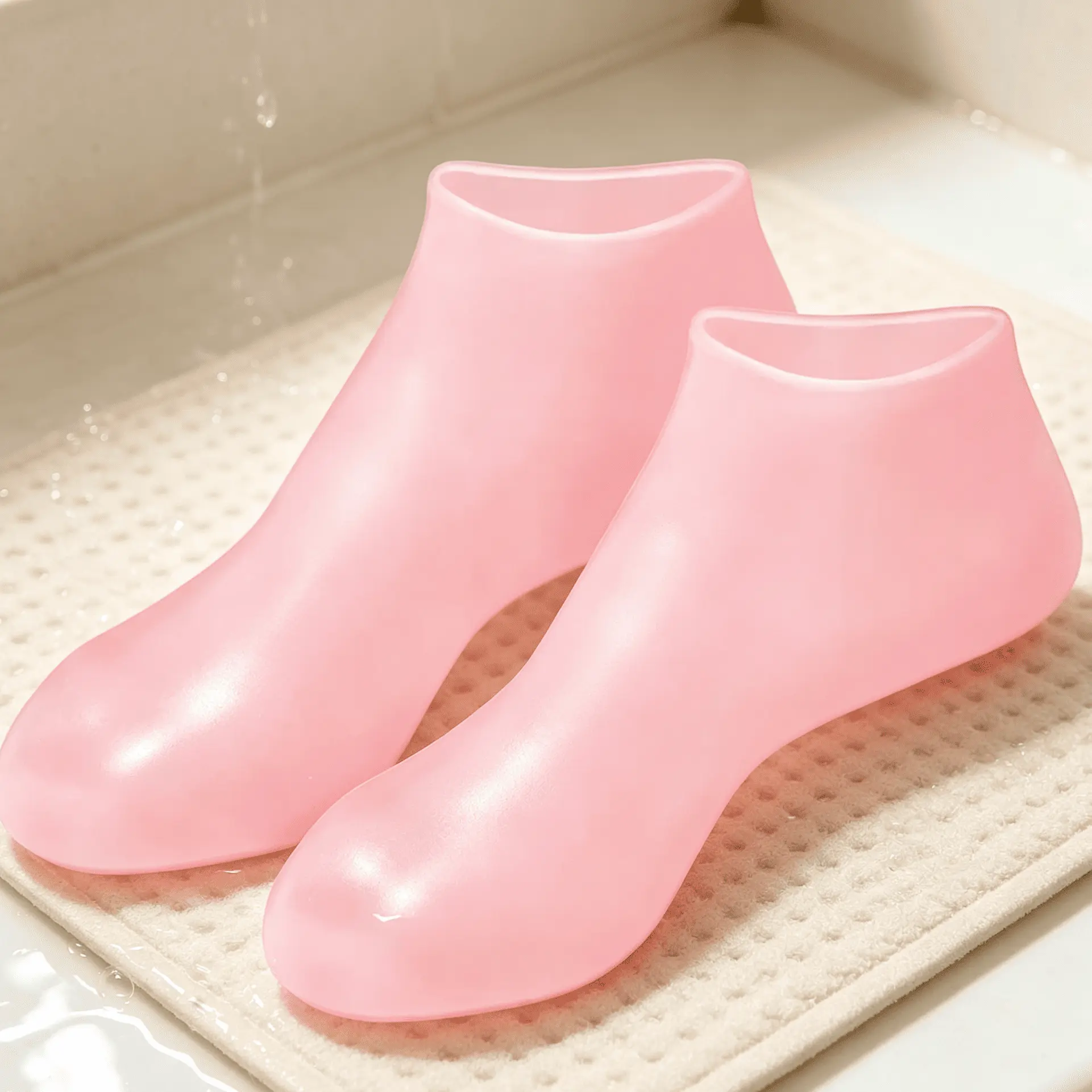 Silicone Foot Care Socks Thick Gel Silicone Foot Moisturizing Socks, Reusable Overnight Foot Spa Gel Socks Hydrating Silicone Foot Covers, Gel Heel Moisturizer Socks for Severely Cracked Heels & Dry Rough Skin