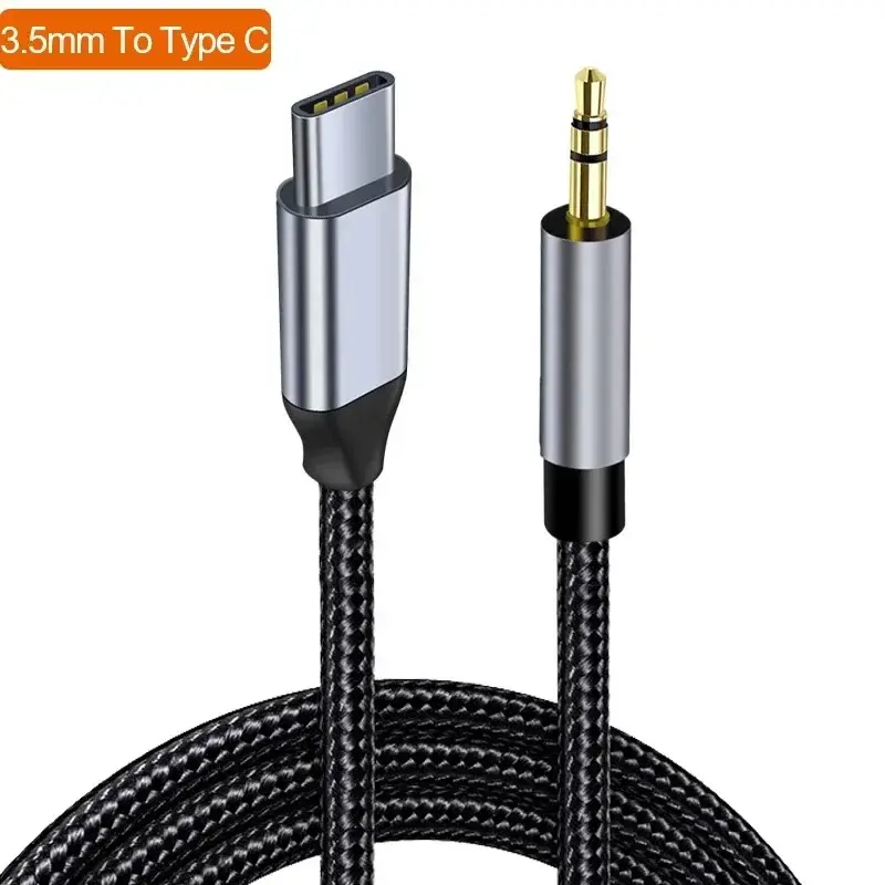 Type-C USB C to 3.5Mm Jack AUX Audio Cable AUX Cord Car Speaker Headphone Adapter for Samsung Xiaomi Huawei Type-C Converter OLPAY