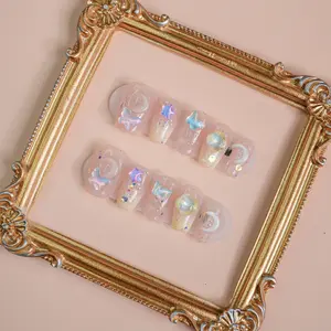 【FINAL SALE!】High-Quality PressOn Nails, Acrylic Nail Art, Durable Salon Cuticles for Nail Care, Non-Damaging Manicure, Comfort