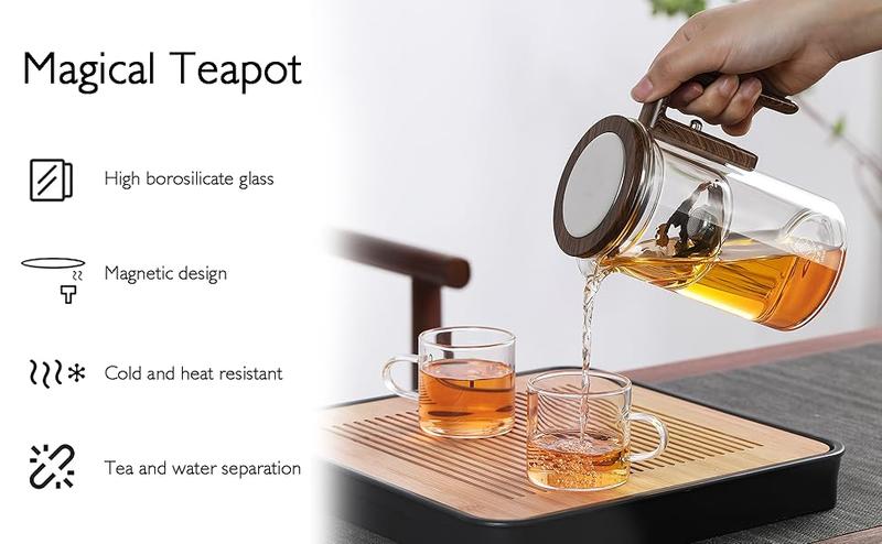 Enchanted Tea Pot, Magic Witchcraft Enchanted Glass Teapot with Strainer -600ML/800ML Teacup glass teapot Steel Modern Butterfly Serving Enchanted Tea Pot, Magic Witchcraft Enchanted Glass Teapot with Strainer -600ML/800ML Teacup glass teapot Steel Modern Butterfly Serving