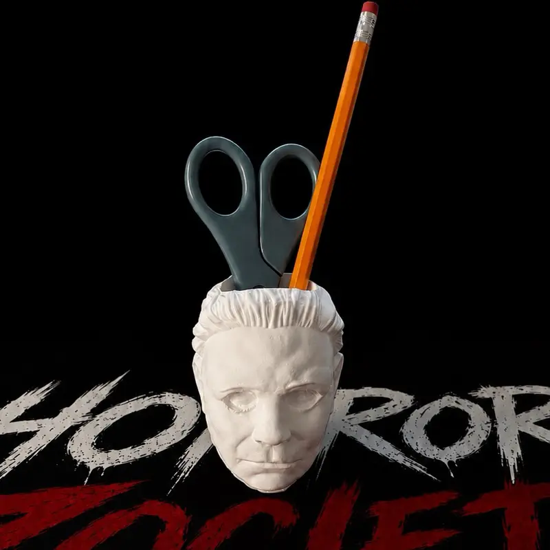 Halloween Slasher Head Planter/Organizer - 3" Ceramic Resin