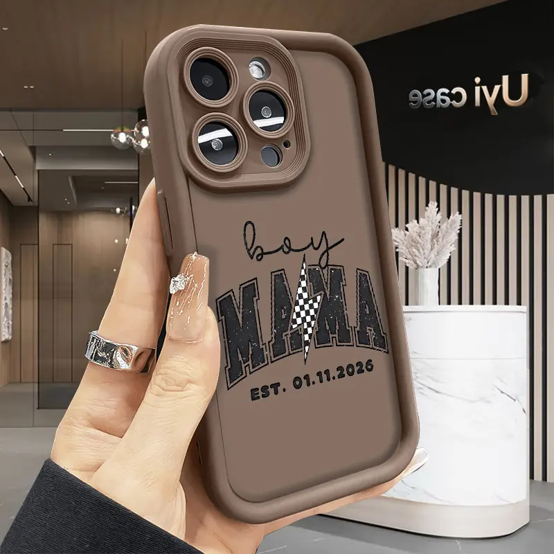Mama Boy's Case for iPhone 17 Air 16 16e 15 14 13 12 11 Pro Max Plus X XS Soft Silicone Shockproof Cover Holiday Gift