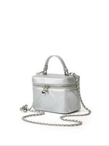 Luxury Mini Box Bag with Chain Strap, Trendy Single Shoulder Small Square Bag for Women, Fashionable Daily Use and Pairing, Fashionable Crossbody Bag, Fashion Crossbody Bags