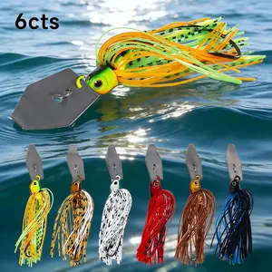 Fishing Lures with Hook (6 Counts/set), Artificial Wobbler Buzzbait Jigging Lure, Spinner Spoon for Pike, Outdoor Fishing Accessories, Fishing Lure Kit
