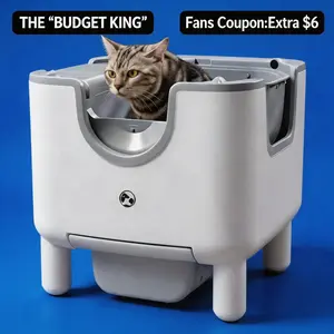 【Fan seckill price 】 Self-Cleaning Litter Box - Open-Top Automatic Cat Litter Box with Odor Control, Safety Features, and Easy Maintenance