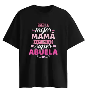 # TikTokShopRestock Plus Size Women'S Black Mother'S Day T-Shirt with Pink Letter Print-Mejor Mama Design, Short Sleeve Crew Neck, Comfortable Polyester Blend, Machine Washable, Perfect Gift for Mom, Allseason Apparel |     Mother'S Day Theme |     Stretc