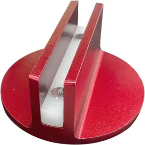Universal  Jack Pad, 0.37" Slotted  Grooved Jack Puck Pinch, Pinch Weld Frame Rail Adapter with Large Slotted for   (Red)