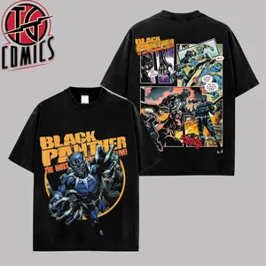 [IG] Black T’Challa Panther #2 Comic Graphic Premium Washed T-Shirt (Made In US), King of Wakanda MCU Comic Graphic Tee, Super Hero MCU Universe Comics Book Fans Shirt, Comic Book Outfit, Gift For Hero Fans