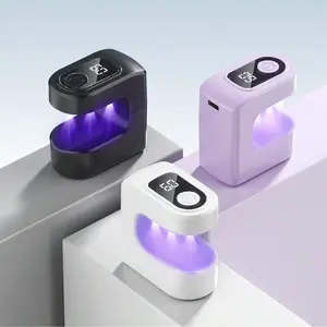 Portable Rechargeable Mini LED Nail Lamp with Digital Display, USB-C Wireless Gel Curing Light, Ideal for Home, Travel, Salon, Perfect Gift!