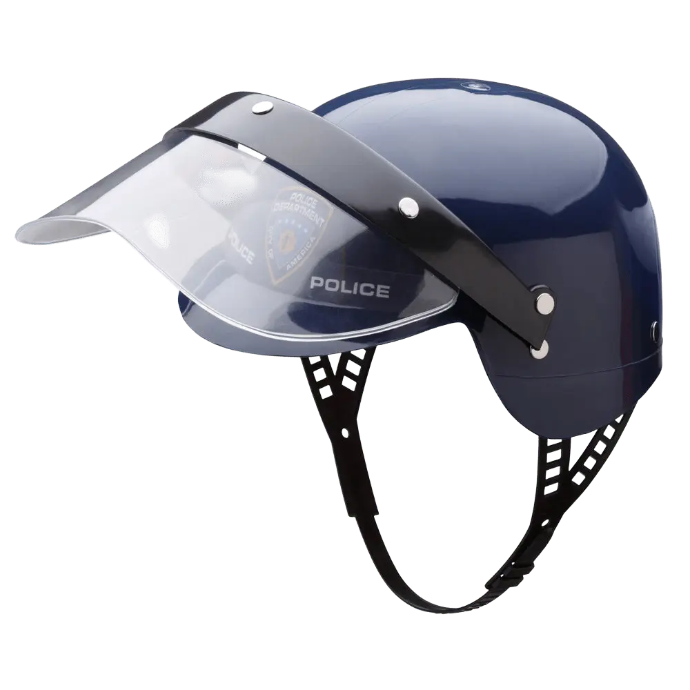 Police Helmet with Transparent Visor | Functional Helmet with Moveable Visor - Police Role Play Costume Accessory for Halloween, Dress-Up, Pretend Play Fun & Imaginative Play