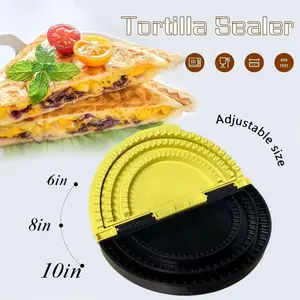 Three-In-One Tortilla Sealer, Foldable Corn Tortilla Press, Adjustable Size, Fits 6-10 Inch Wraps, Ideal for Burritos, Tacos, Sandwiches
