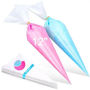 12 Inches Side Not Bursting Piping Bag, 100 count Explosion-Proof Cracked Thickened Pastry Bags Disposable Are Suitable for pastry making.