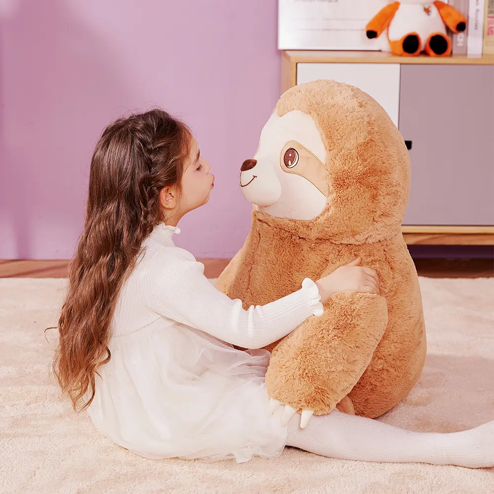IKASA Giant Sloth Stuffed Animal Plush Toy,Large Bradypod Cute Jumbo Soft Toys,Huge Big Size Plushie,Gifts for Kids (Sloth B, 30 inches)