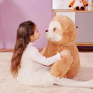 IKASA Giant Sloth Stuffed Animal Plush Toy,Large Bradypod Cute Jumbo Soft Toys,Huge Big Size Plushie,Gifts for Kids (Sloth B, 30 inches)