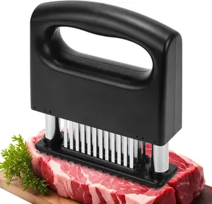 Meat Tenderizer Tool, Meat Tenderizer Stapler with 48 Stainless Steel Ultra Sharp Needle Blades, Compact Cooking Tool for Kitchen Tenderizing Beef Chicken Turkey Steak Veal Pork-1 PC